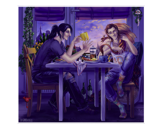 digital illustration of fantasy characters