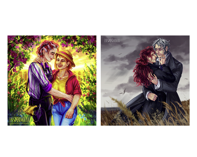 digital illustration of fantasy characters